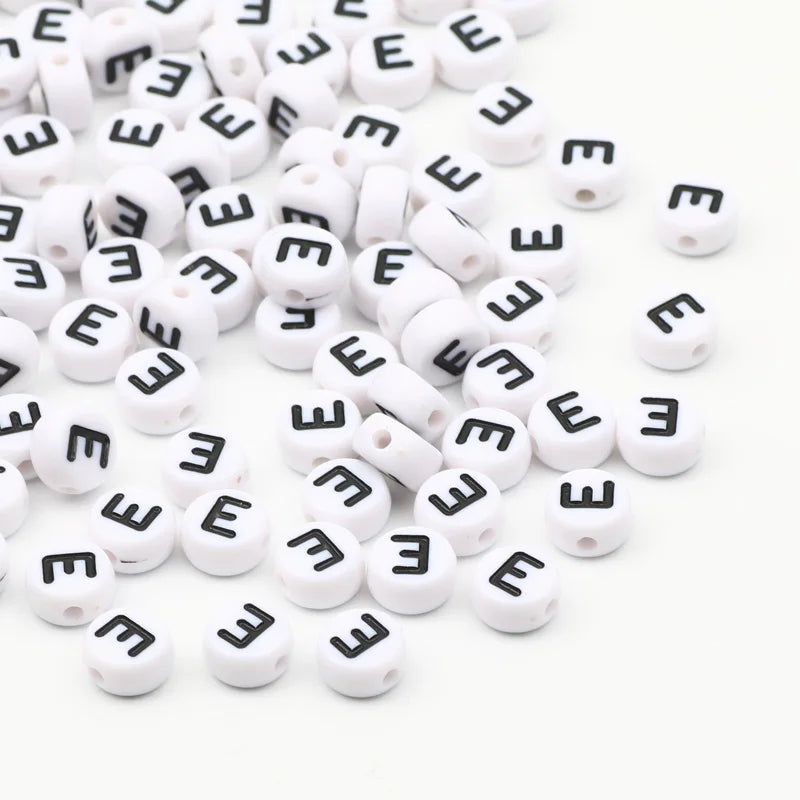 Letras Acrílicas Blanco Redondo A-Z
