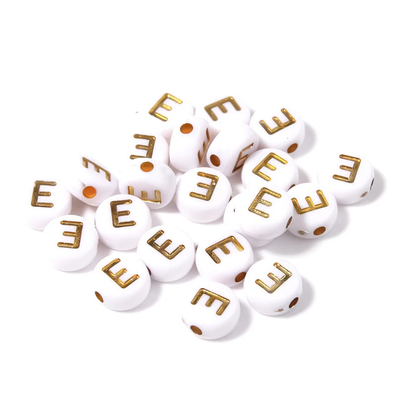 Letras Acrílicas Dorado Redondo A-Z