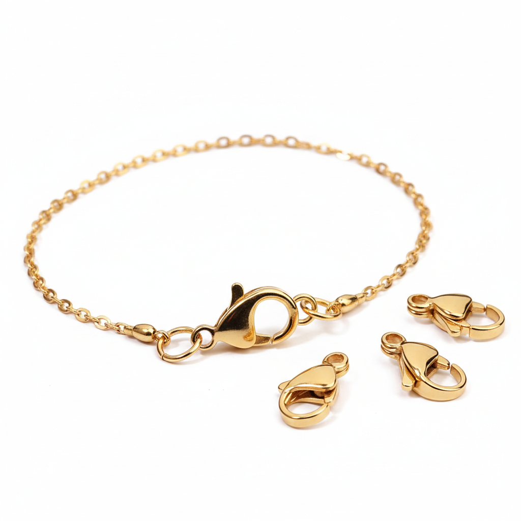 Broche Acero Dorado de 1.2cm