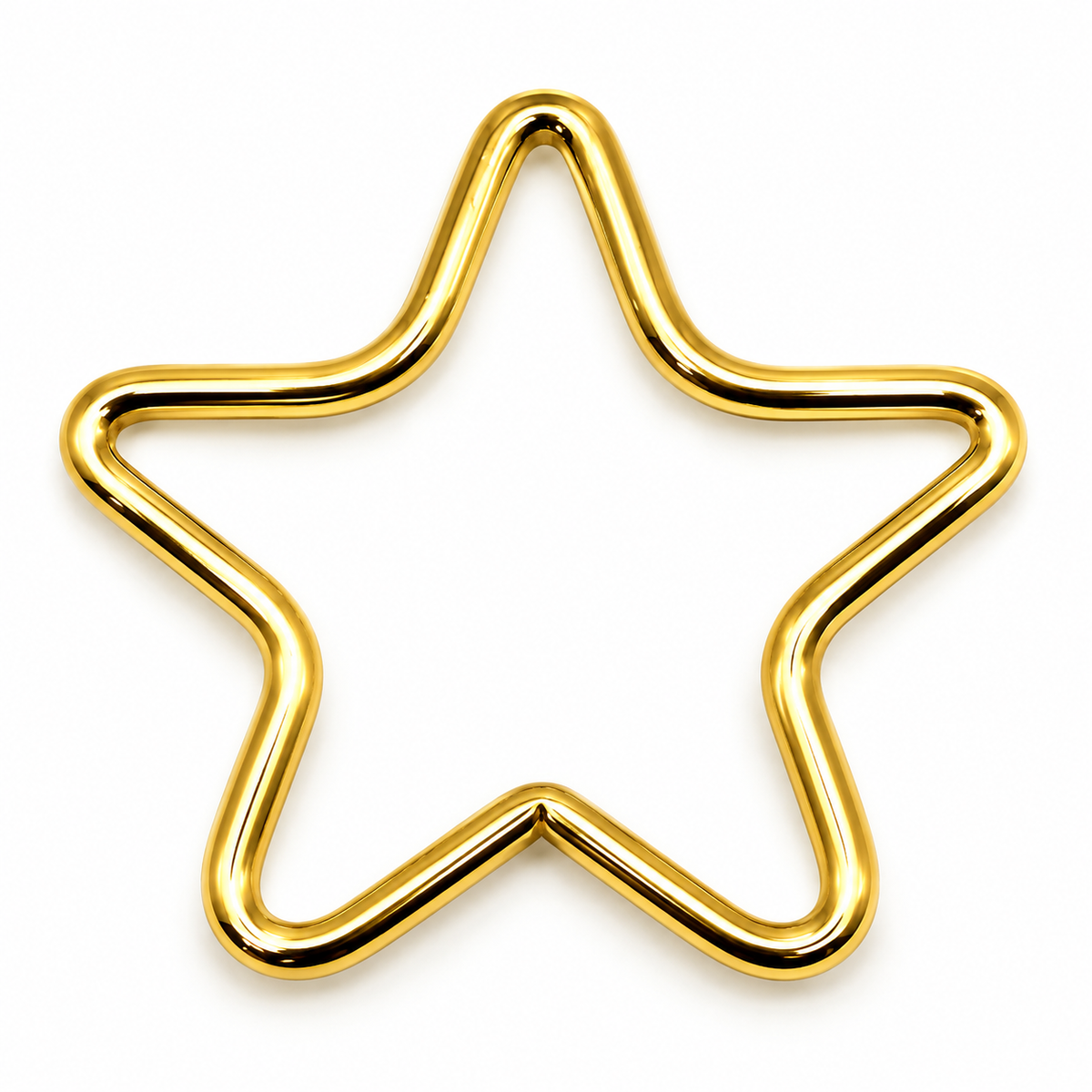 Aro Metálico con Forma de Estrella Dorado - 1 PCS