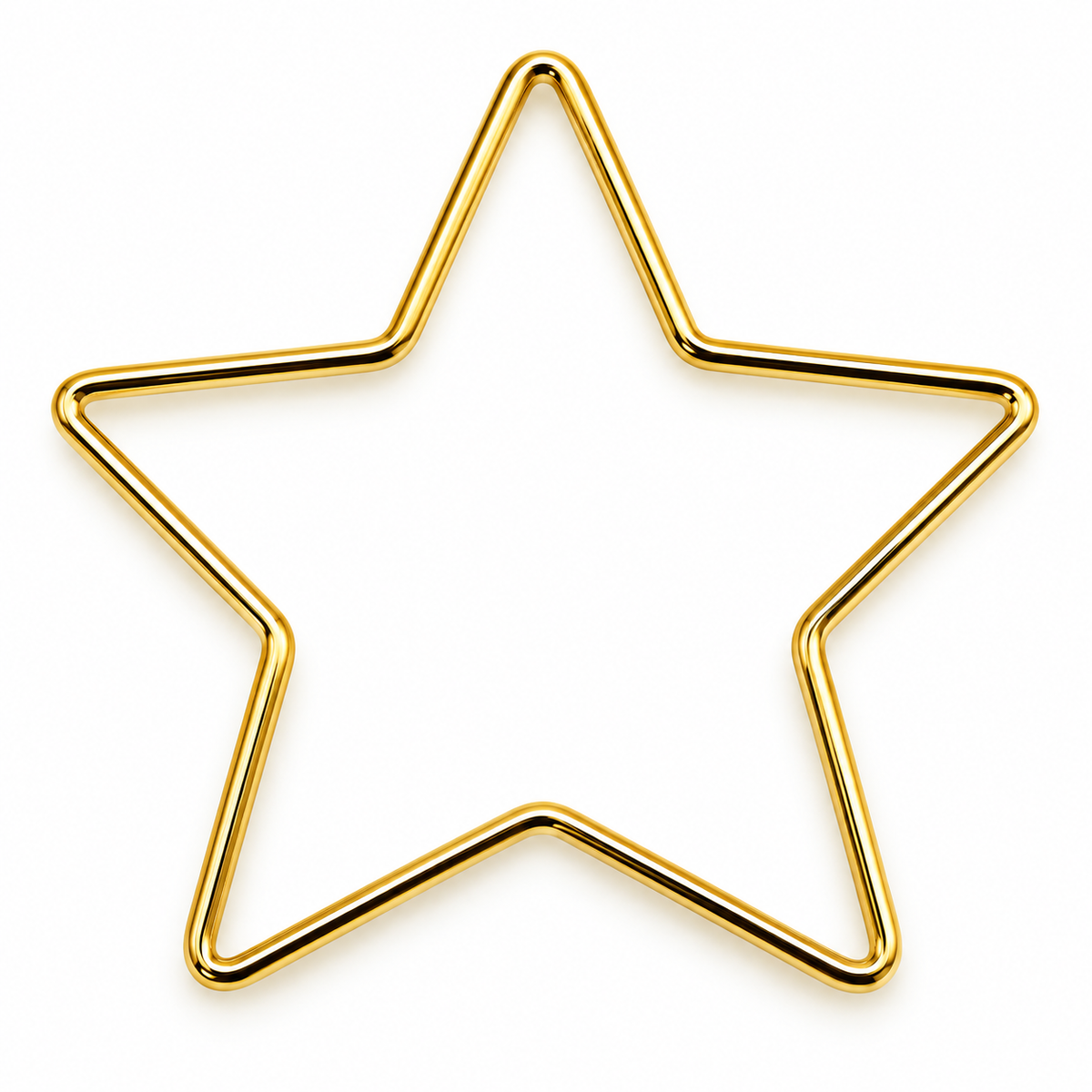 Aro Metálico con Forma de Estrella Dorado - 1 PCS