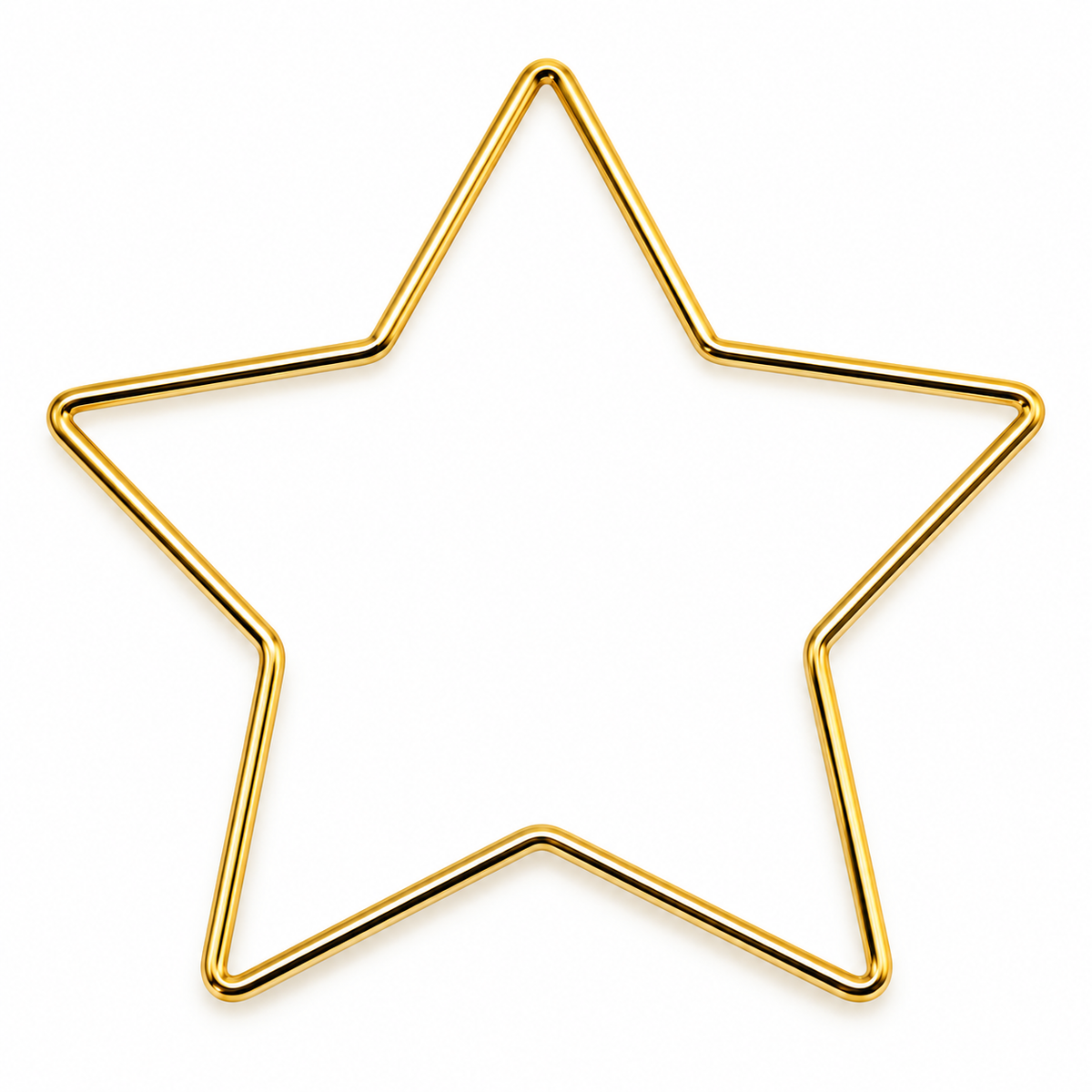 Aro Metálico con Forma de Estrella Dorado - 1 PCS