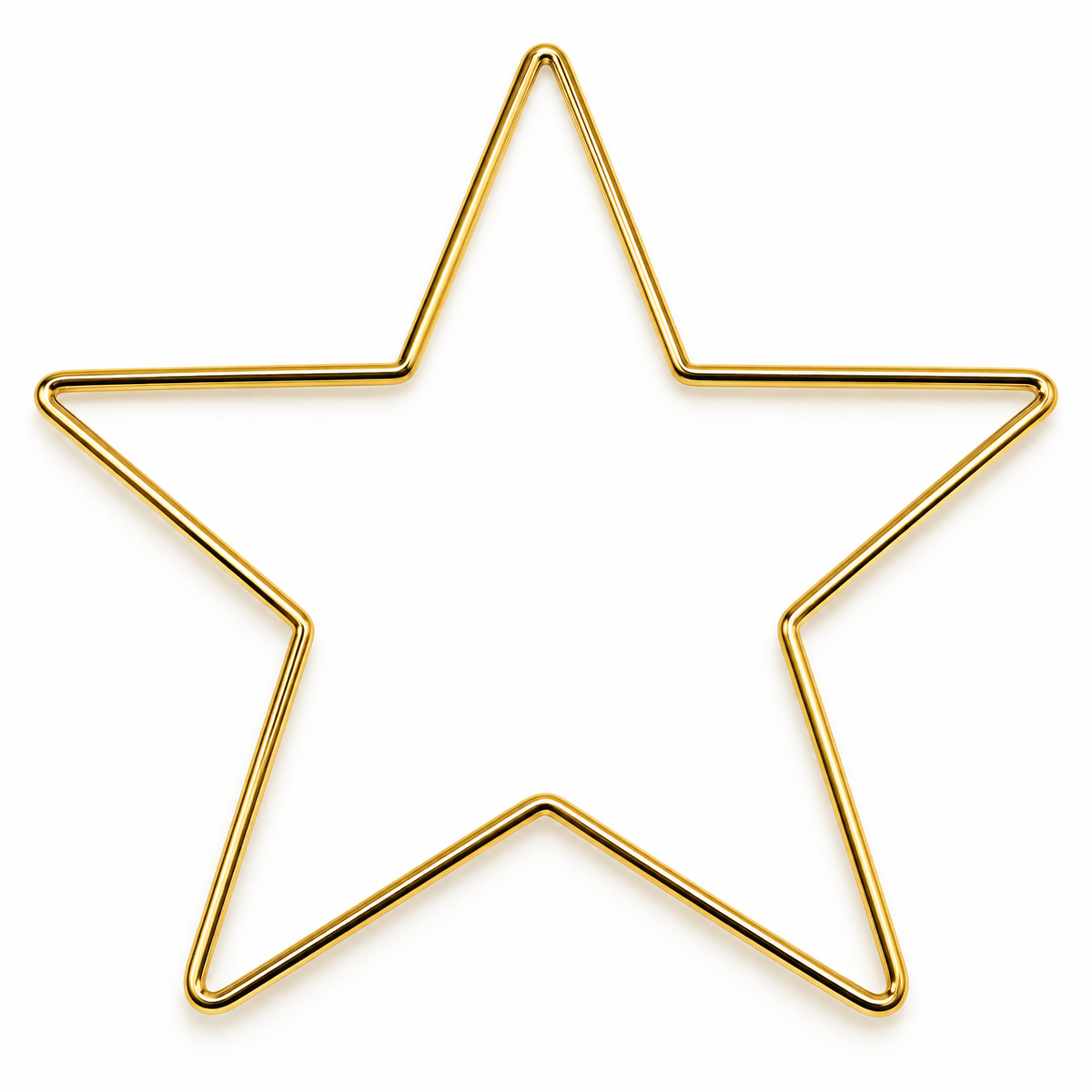 Aro Metálico con Forma de Estrella Dorado - 1 PCS