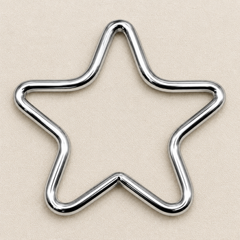 Aro Metálico con Forma de Estrella Plateada - 1 PCS
