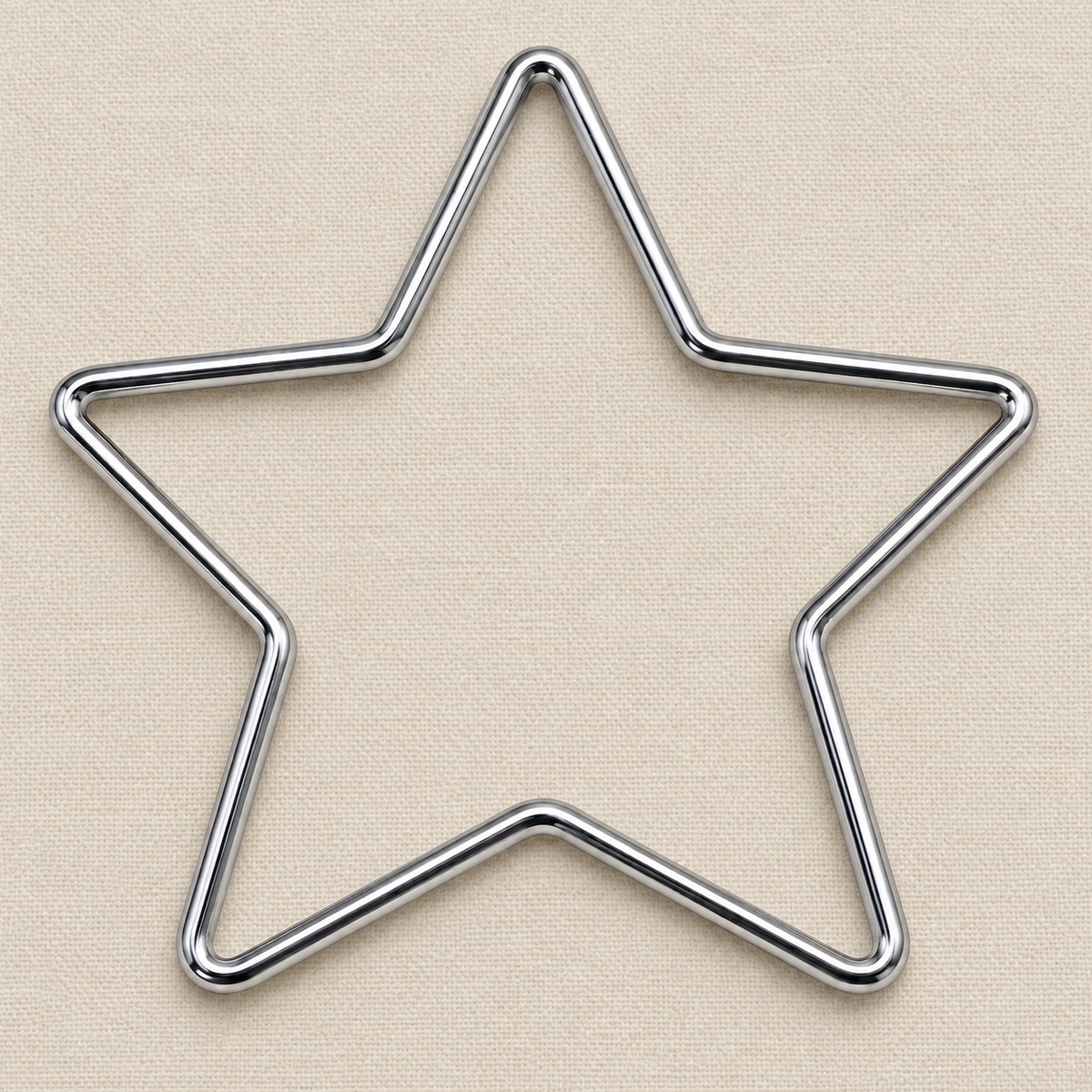 Aro Metálico con Forma de Estrella Plateada - 1 PCS