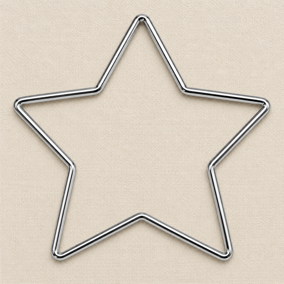Aro Metálico con Forma de Estrella Plateada - 1 PCS
