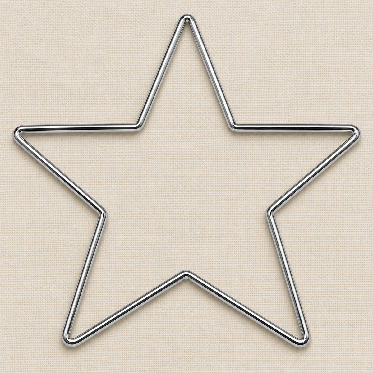 Aro Metálico con Forma de Estrella Plateada - 1 PCS
