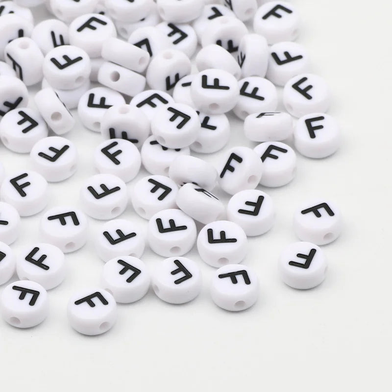 Letras Acrílicas Blanco Redondo A-Z
