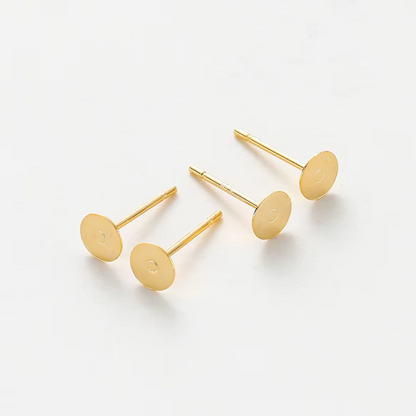 Base Aro Plano Acero Dorado 6mm - 140 Unid