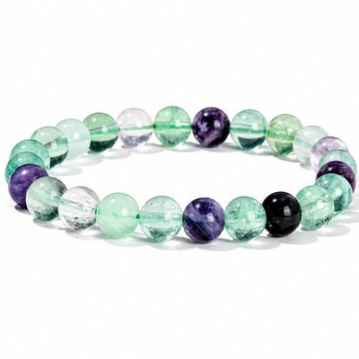 Pulsera Elasticada Fluorita 8mm