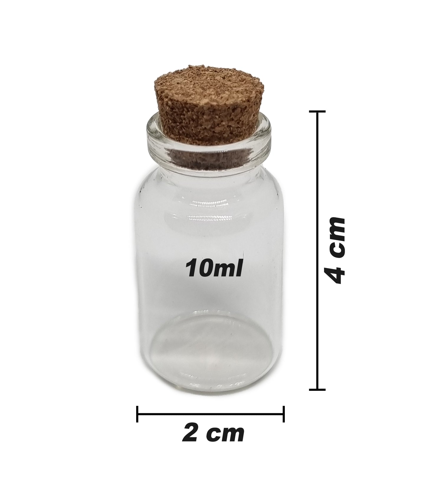 Pack 20 Frascos Pequeños De Vidrio Con Tapa 2x4cm 10ml