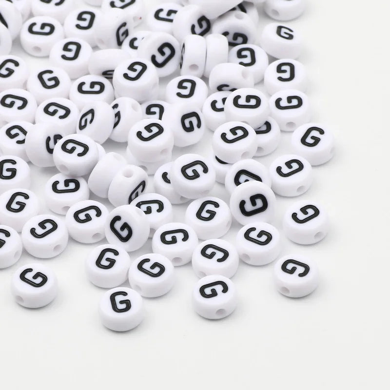Letras Acrílicas Blanco Redondo A-Z