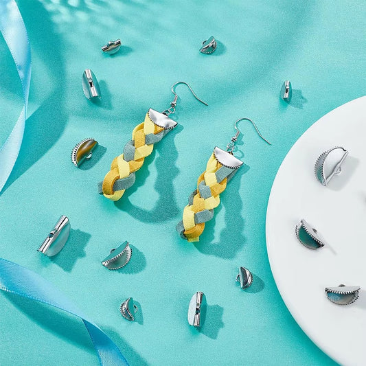 Terminal Semicirculares de Acero 1.3cm - 50 PCS