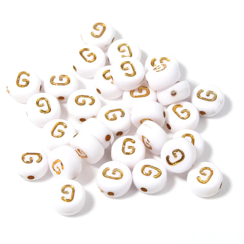 Letras Acrílicas Dorado Redondo A-Z