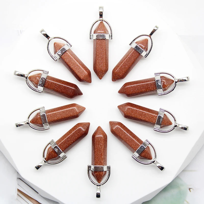 Colgante Punta Con Piedra Sol