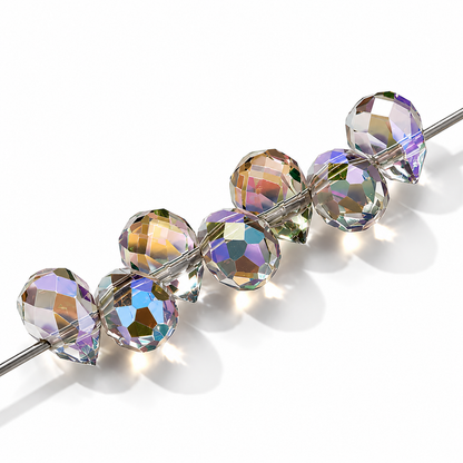 Gota Cristal Gris Oscuro Tornasol 8mm - 20 PCS