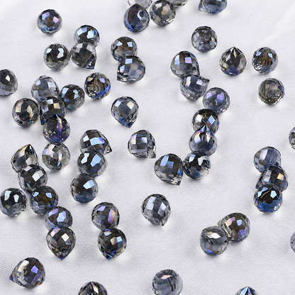Gota Cristal Gris Oscuro Tornasol 8mm - 20 PCS