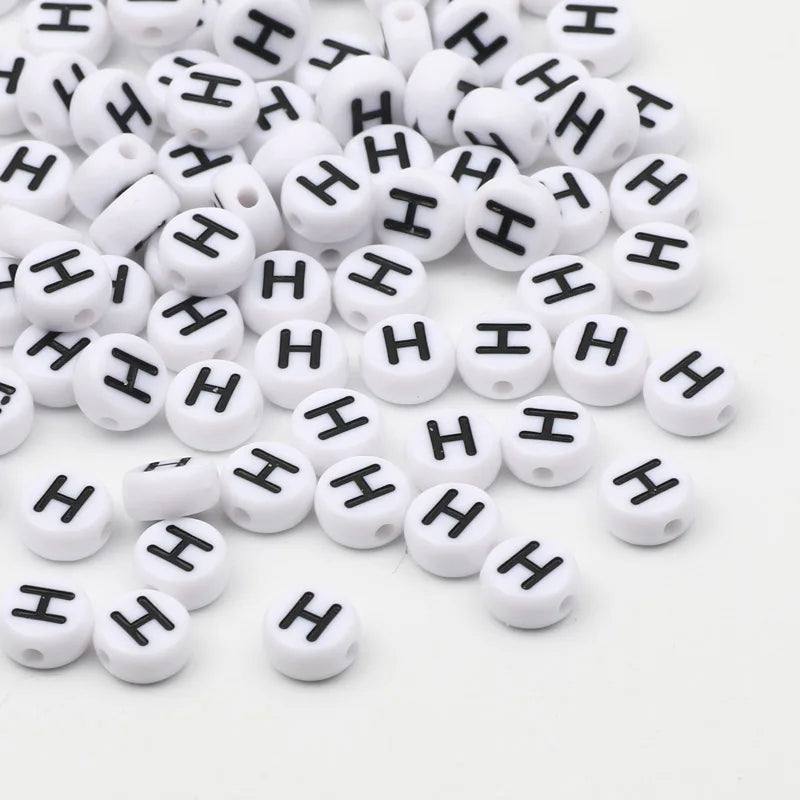 Letras Acrílicas Blanco Redondo A-Z