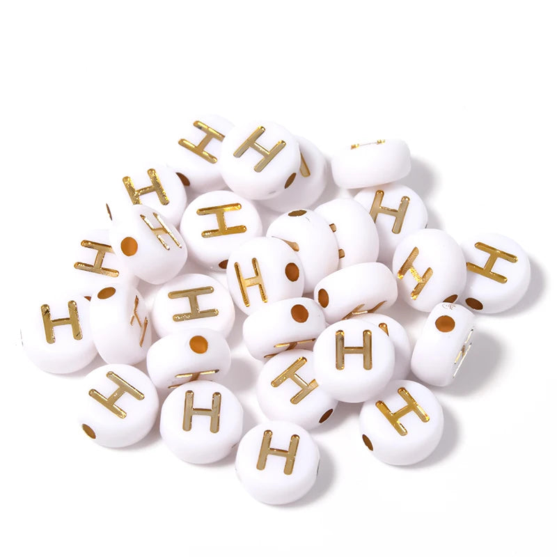 Letras Acrílicas Dorado Redondo A-Z
