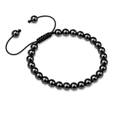 Pulsera Tejida Hematita 6mm