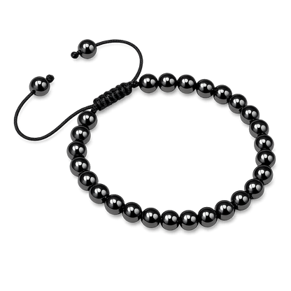 Pulsera Tejida Hematita 6mm