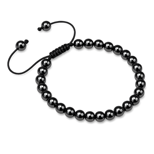 Pulsera Tejida Hematita 6mm