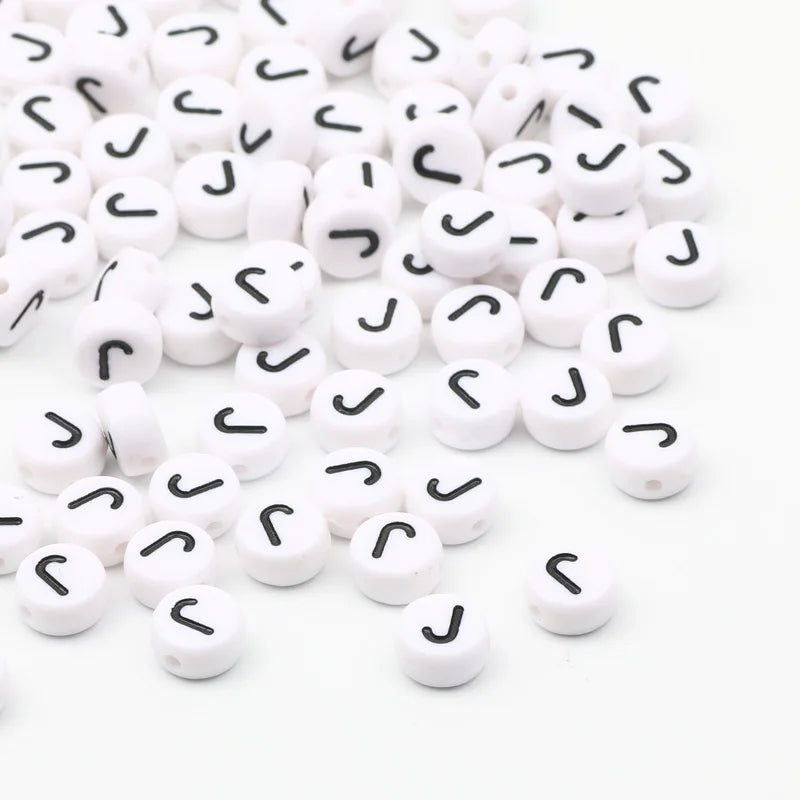 Letras Acrílicas Blanco Redondo A-Z