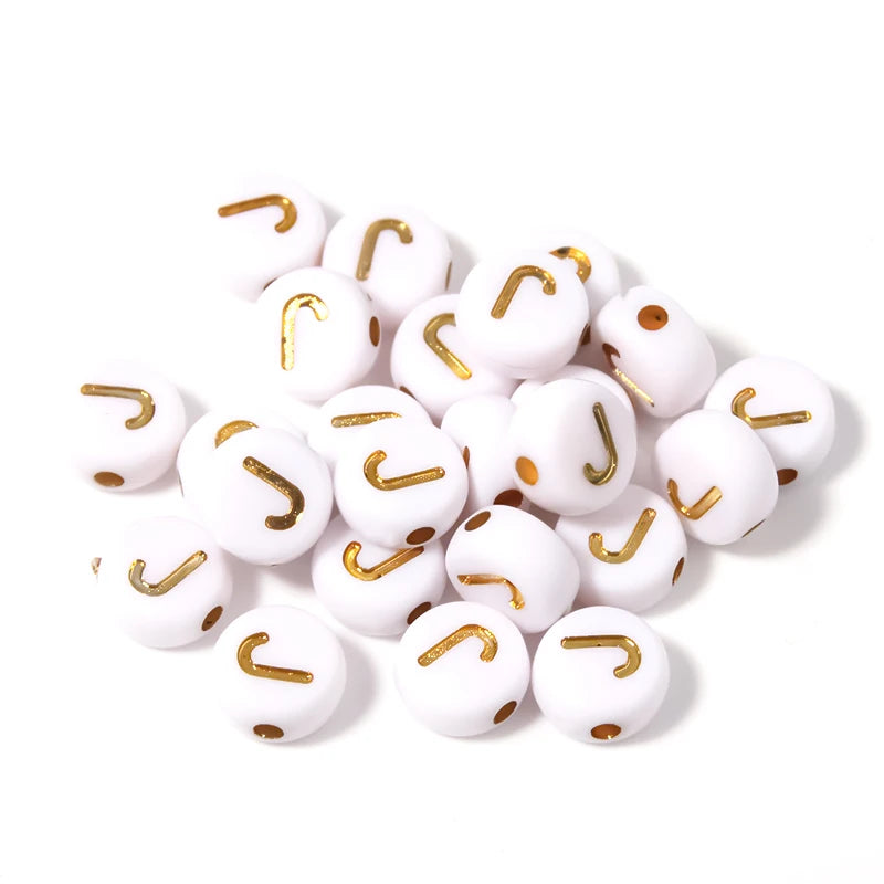 Letras Acrílicas Dorado Redondo A-Z