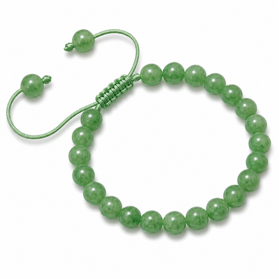Pulsera Tejida Jade Verde 6mm