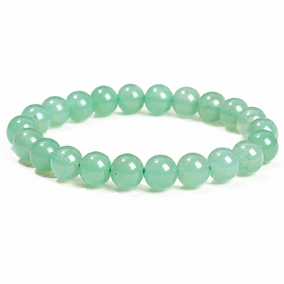 Pulsera Elasticada Jade Verde 8mm