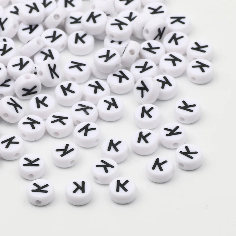 Letras Acrílicas Blanco Redondo A-Z