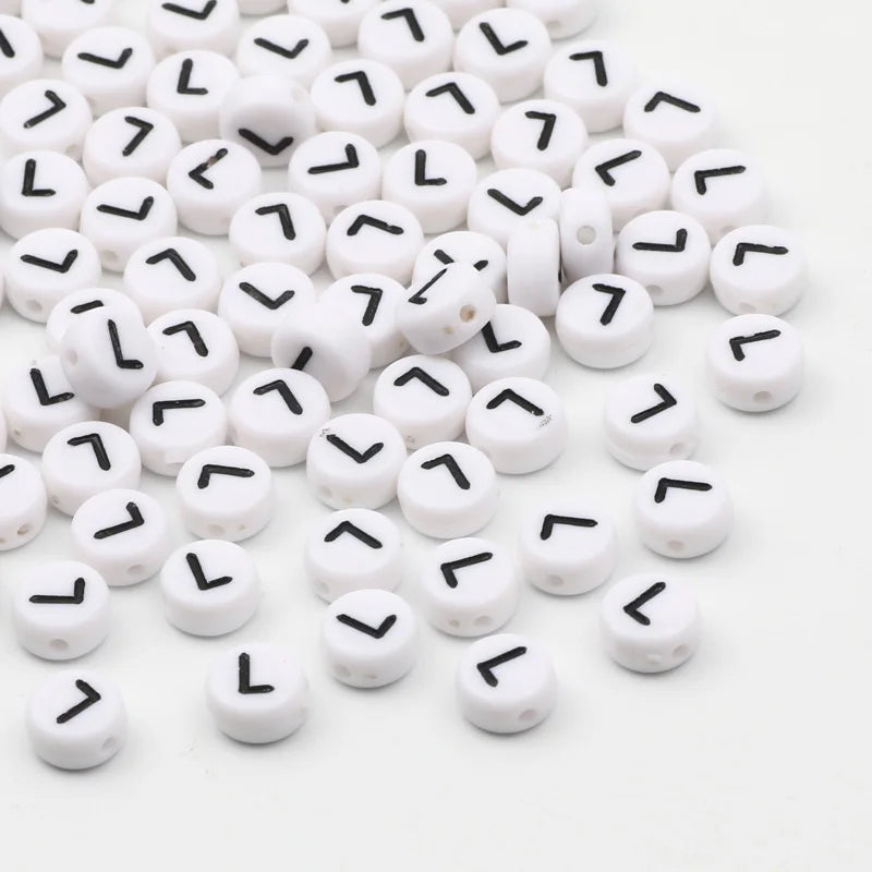 Letras Acrílicas Blanco Redondo A-Z