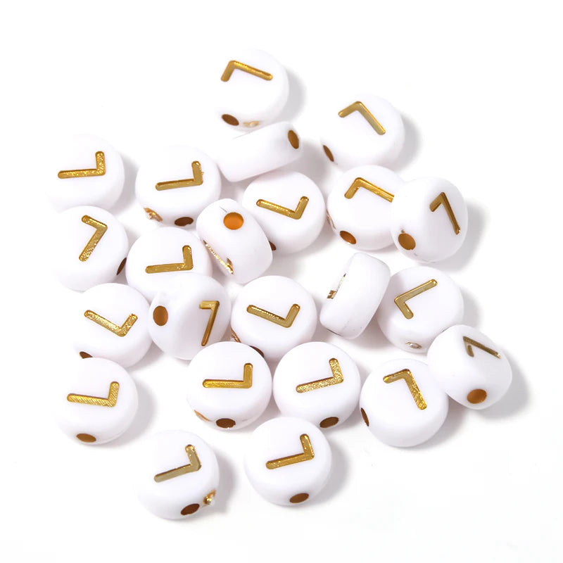 Letras Acrílicas Dorado Redondo A-Z