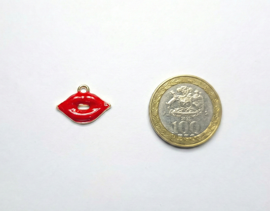 Dije Labios Rojos 19x13mm