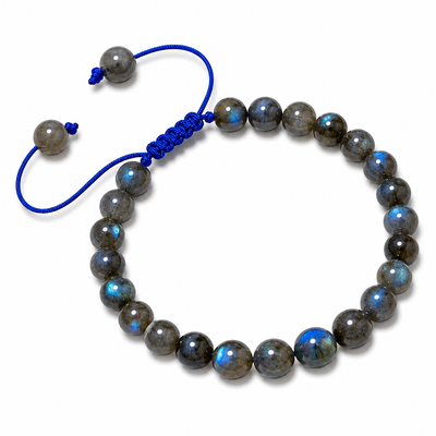 Pulsera Tejida Labradorita 6mm