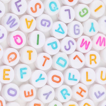 Letras Redondas Blancas Multicolor