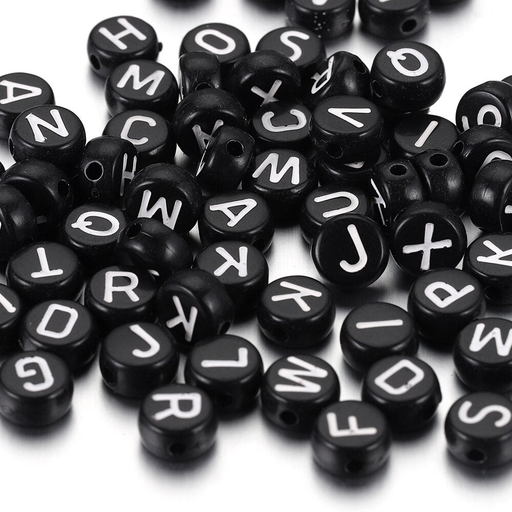 Letras Redondas Negro con Blanco