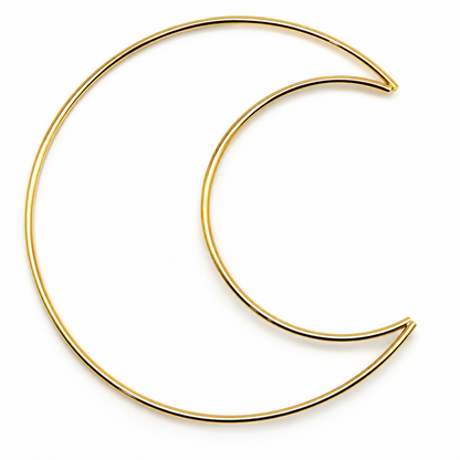 Aro Metálico con Forma de Media Luna Dorado - 1 PCS