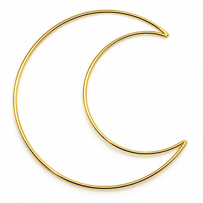 Aro Metálico con Forma de Media Luna Dorado - 1 PCS
