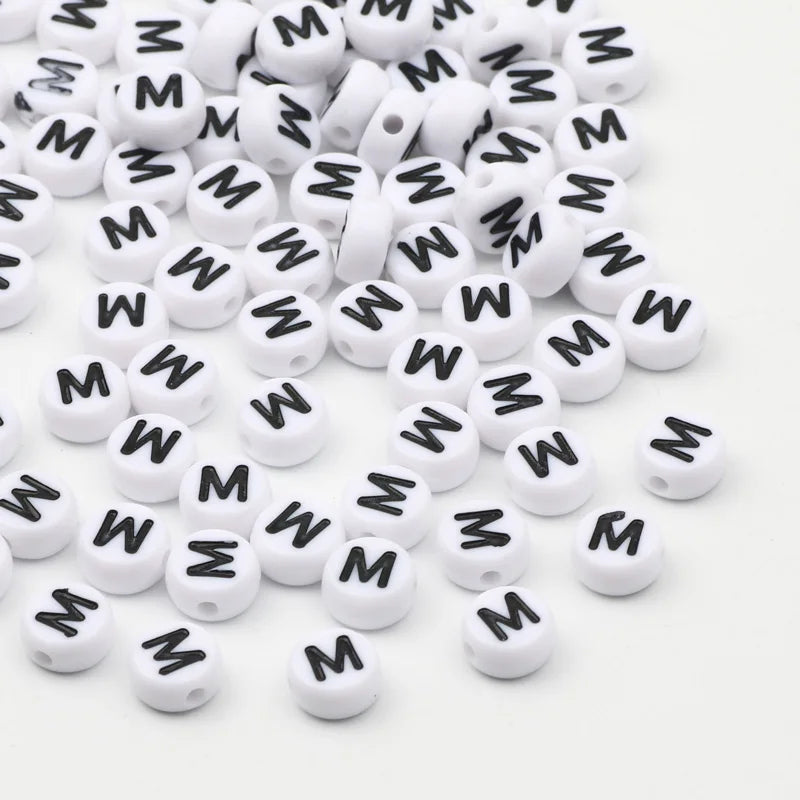 Letras Acrílicas Blanco Redondo A-Z