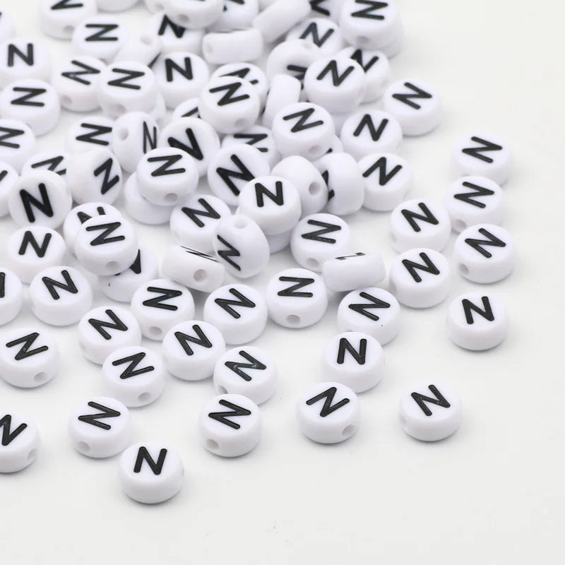 Letras Acrílicas Blanco Redondo A-Z