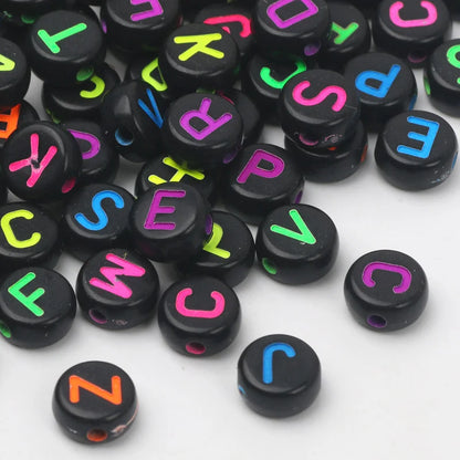 Letras Redondas Negras Multicolor