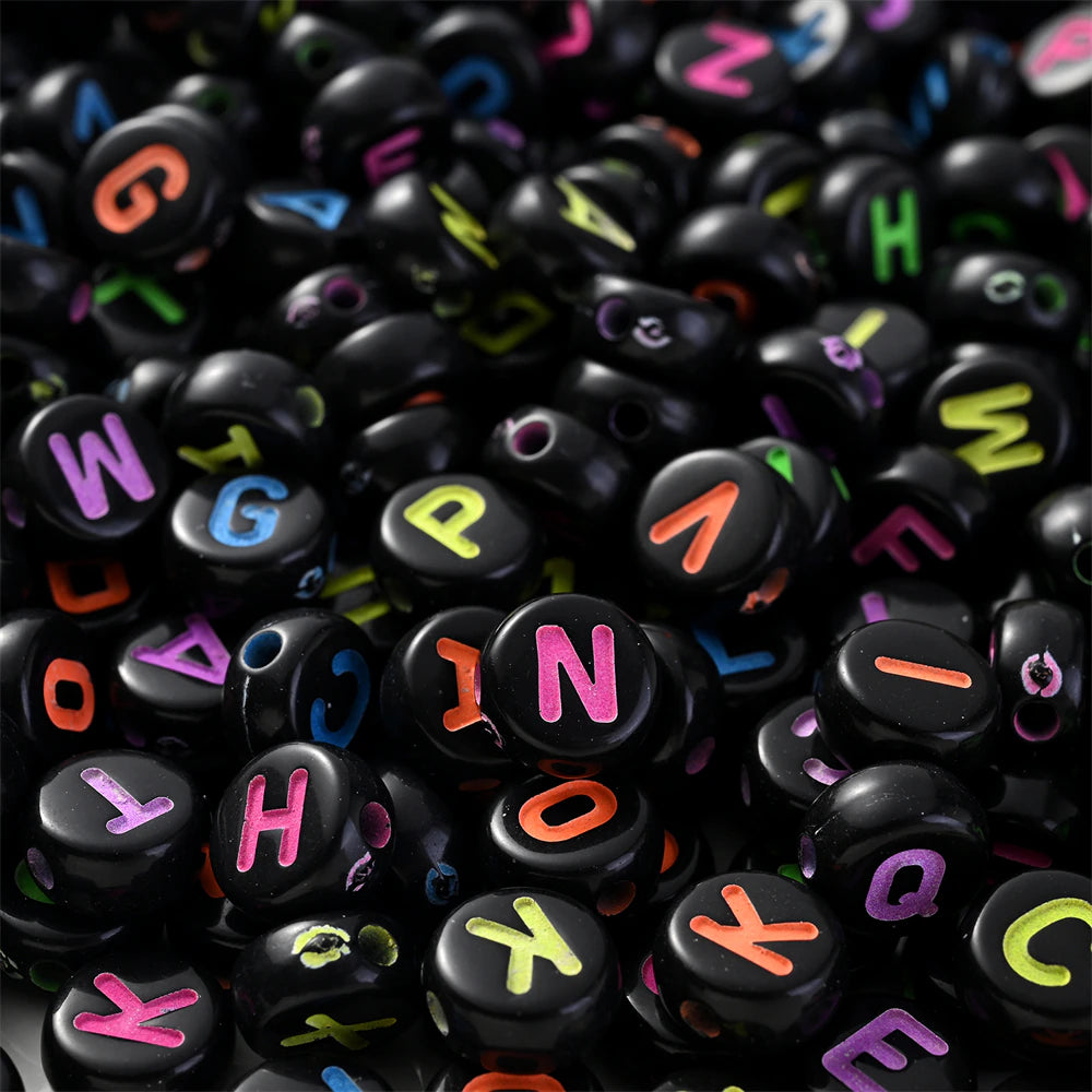 Letras Redondas Negras Multicolor