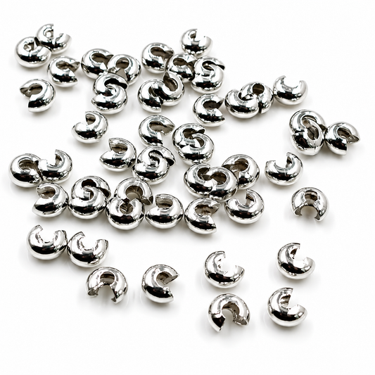 TAPANUDO CARACOL NIQUELADO FANTASIA 4mm - 100pcs