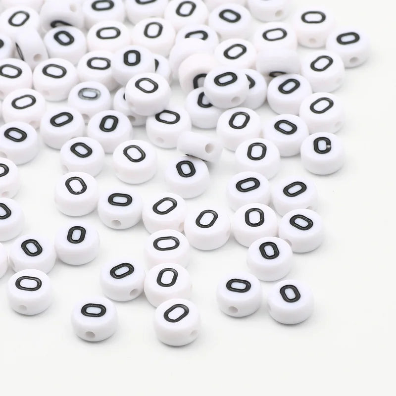 Letras Acrílicas Blanco Redondo A-Z