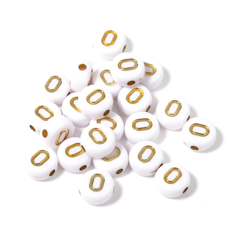 Letras Acrílicas Dorado Redondo A-Z