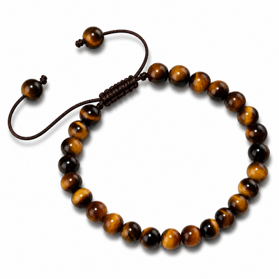 Pulsera Tejida Ojo de Tigre 6mm