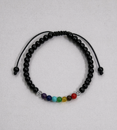 Pulsera 7 chakras Con Onix 4mm