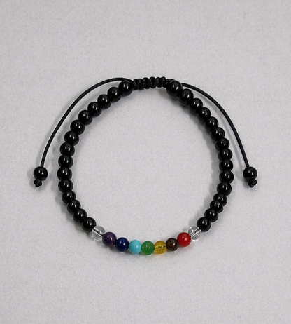 Pulsera 7 chakras Con Onix 4mm