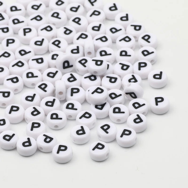 Letras Acrílicas Blanco Redondo A-Z